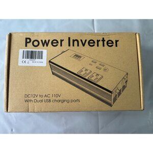 500W Power Inverter DC12V To AC110V With Dual USB Charging Ports And Alligator C